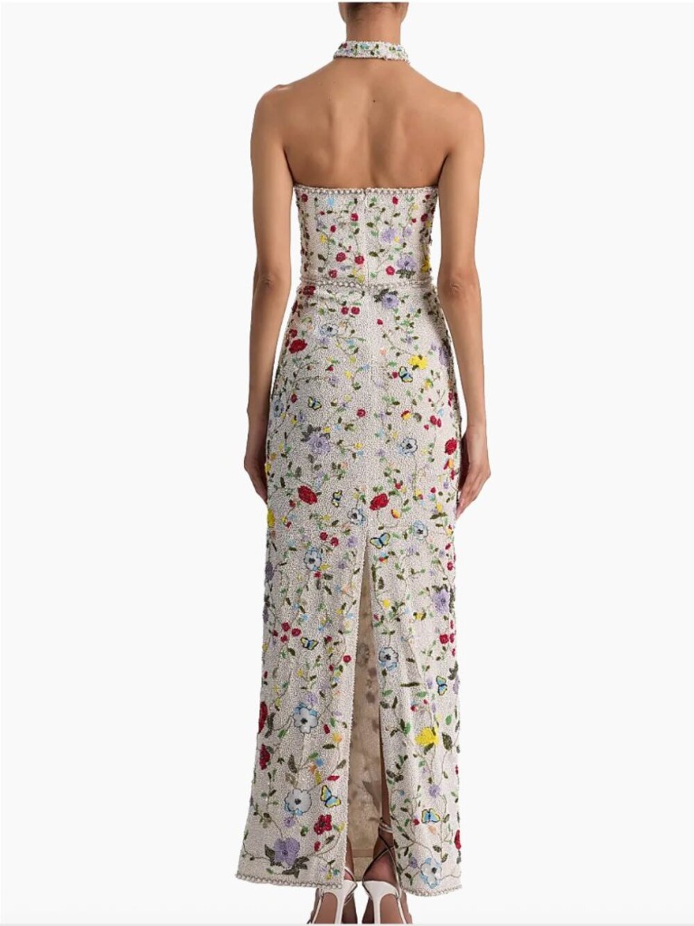 Georgie Embellished Strapless Beaded Gown & Collar by Alice & Olivia - Picture 7 of 8